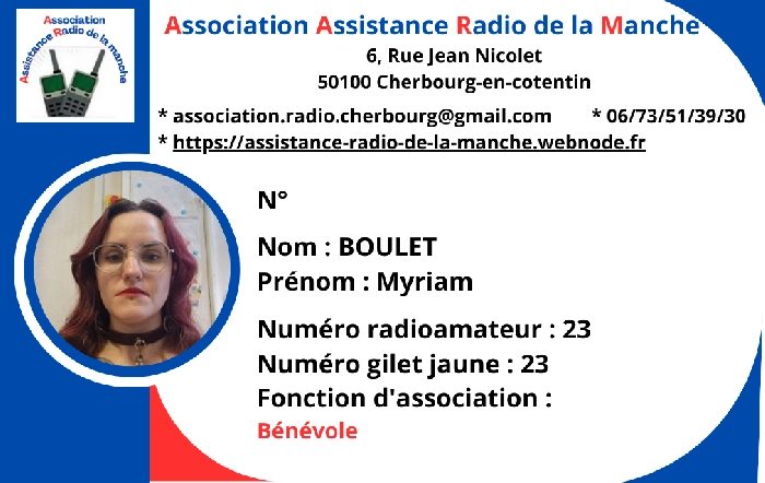 BOULET Myriam - Bénévole