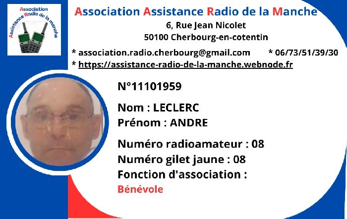 LECLERC André - Bénévole