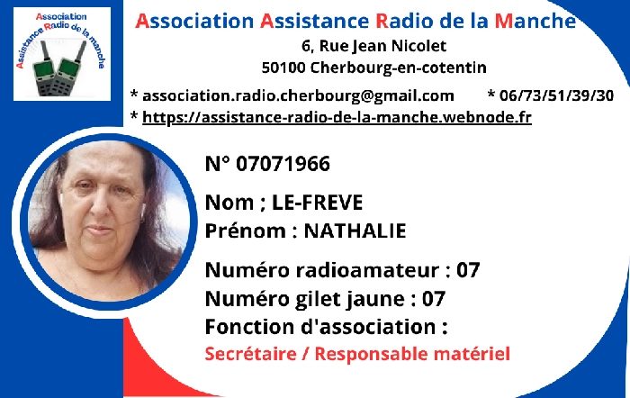 LE-FREVE Nathalie - Secrétaire